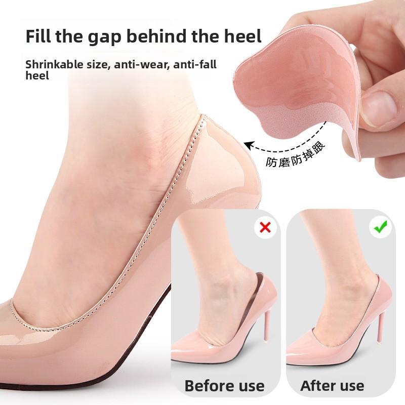 Macaron Loafers Anti-wear Heel Stickers Self-adhesive Half Size Pad Prevent Heel Cutting Big Change To Small Size