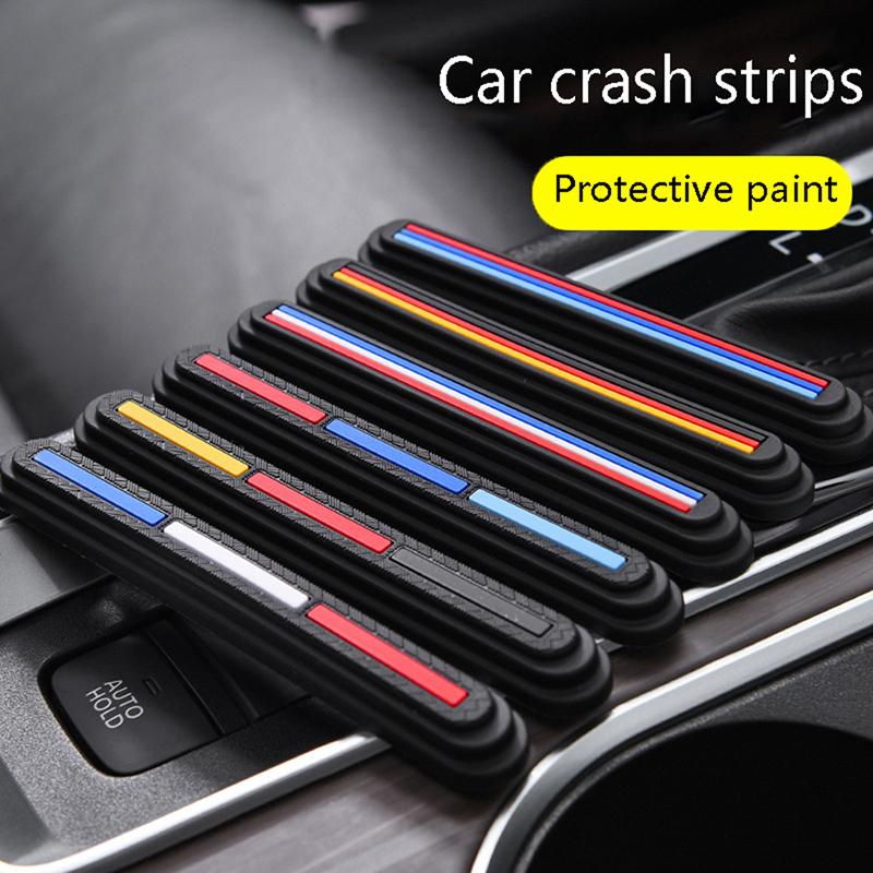 4Pcs Car Door Anti-Collision Strip Door Opening Anti-Collision Sticker Anti Scratch Rear View Mirror Protective Strip Anti-Scratch Protection Strip