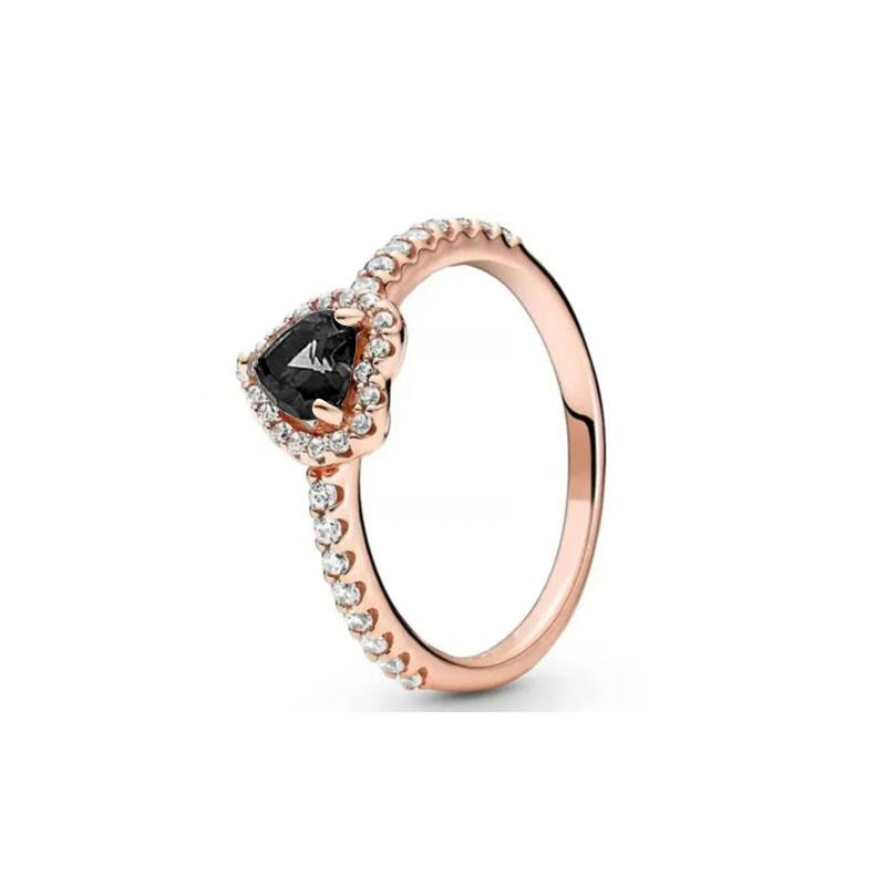 925 Silver All Heart Stone Ring New Pink White Rings Suitable For Any Occasion Matching DIY Birthday Gift