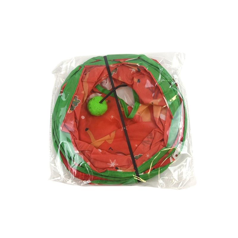Christmas Cats Play Tunnel Toy Cats Play Tent Hideaways Tube Pet Entertainment Playtent Pet Interaction Tube Playtent Toy
