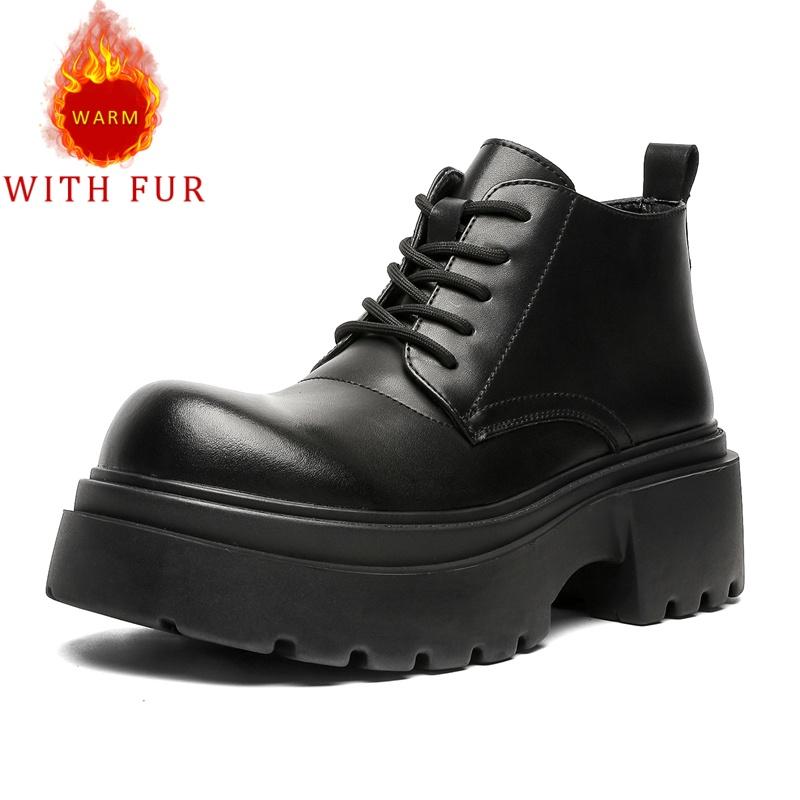 

Мужские кожаные туфли на толстой подошве Модный минималистичный дизайн Для отдыха на природе Для вечеринок Для прогулок по улице Для офиса Молодежная обувь 44