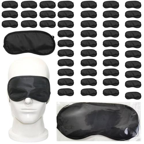 

Ailunate Disposable Eye Masks, Individually Wrapped, 50 Count, for Restful Sleep, Light Blocking, Hygienic, Travel, Business Trips, Lightweight, Large