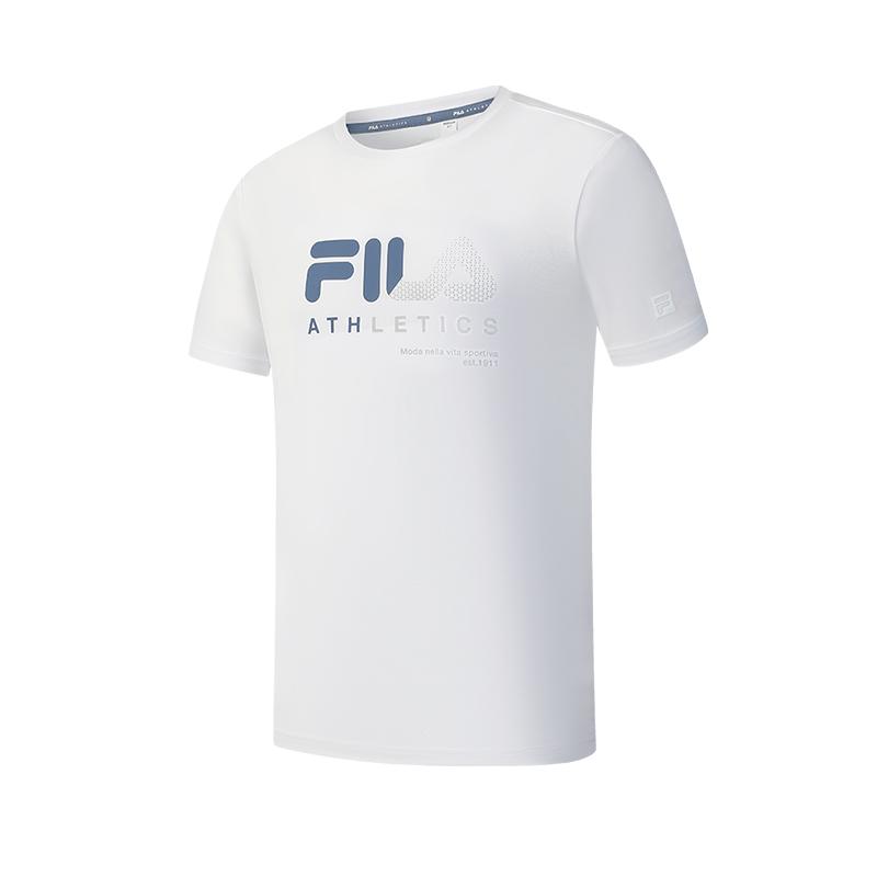 New FILA Fitness T Shirt Men's Jade White A11M521107F-WT