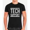 Elon Doge Tech Support T-Shirt Lustiger Spruch Geschenk Retro Herren Kurzarm