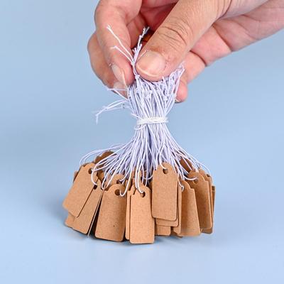 100Pcs White Price Tags Hangtags Merchandise Labels Clothing Display For Jewelry Kraft Paper