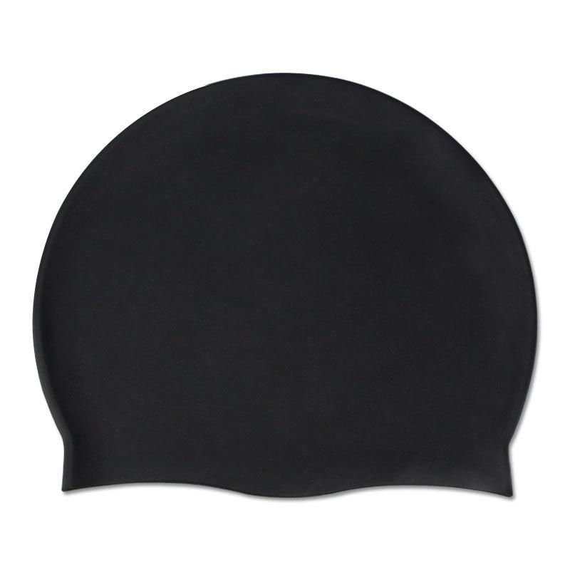 Personalized Custom Logo Printing Waterproof Swim Hat Caps Silicone Swimming Cap 55g чёрный