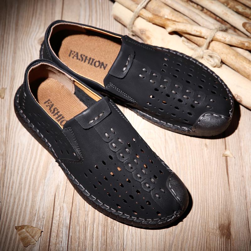 Driving Shoes Wild Shoes Men's Shoes Summer Shoes Casual Shoes Hollow Shoes Leather Shoes Code 38-47