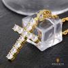 Cross Cross Pendant Top with Rope Chain Large CZ 14K Gold Gift KRKC&CO Necklace, [2-Piece Set] Diamond, Zirconia, Plated, Men's Accessories, Stylish,