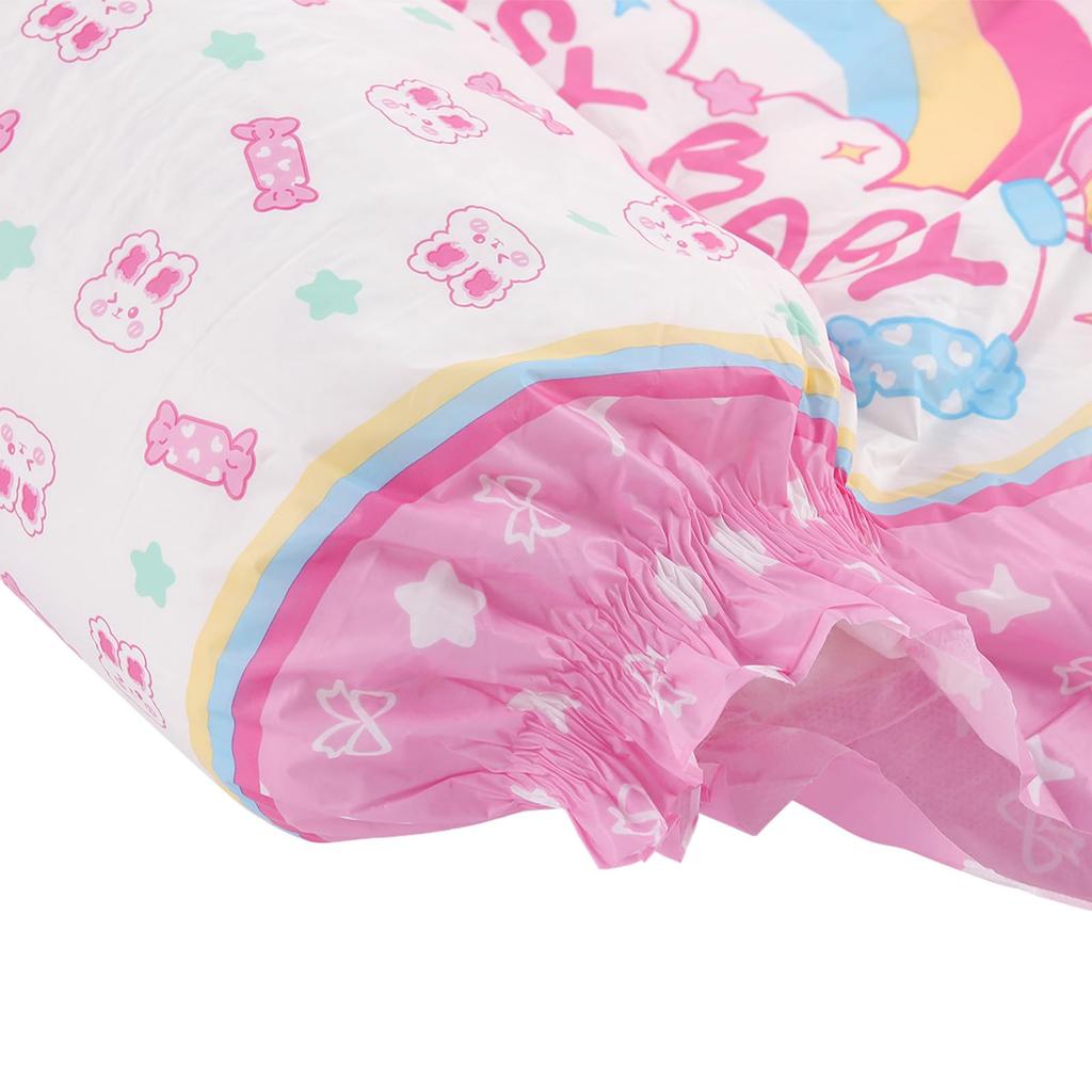 CutiePlusU Vuxenblöjor (Provpaket med 10 stycken), Unisex Inkontinensbyxor med Etiketter, Mycket Absorberande Torr Yta - Sissy Baby (Stor 95-120cm)