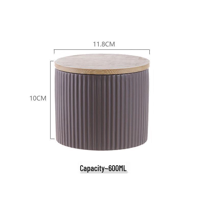 ZISIZ Enamel Round Food Storage Jar
