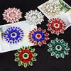 5pcs Rhinestone 11CM Sunflower Shape Crystal Diamond Bags Hat Accessories DIY Craft Wedding Gift Rhinestone Decoration