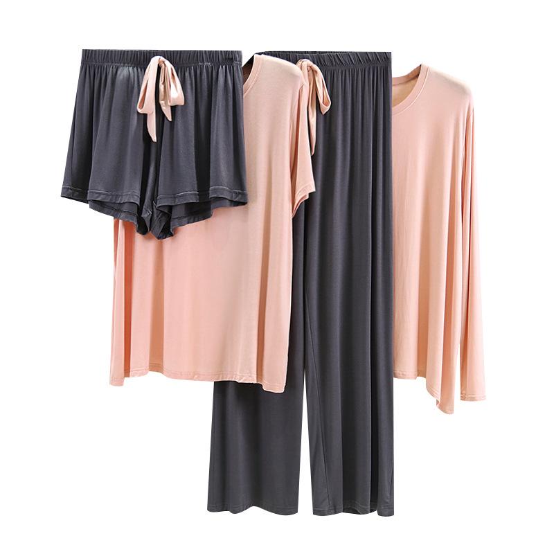 Women's Loose Modal Pajama Set: Lightweight Summer/Autumn Top & Pants