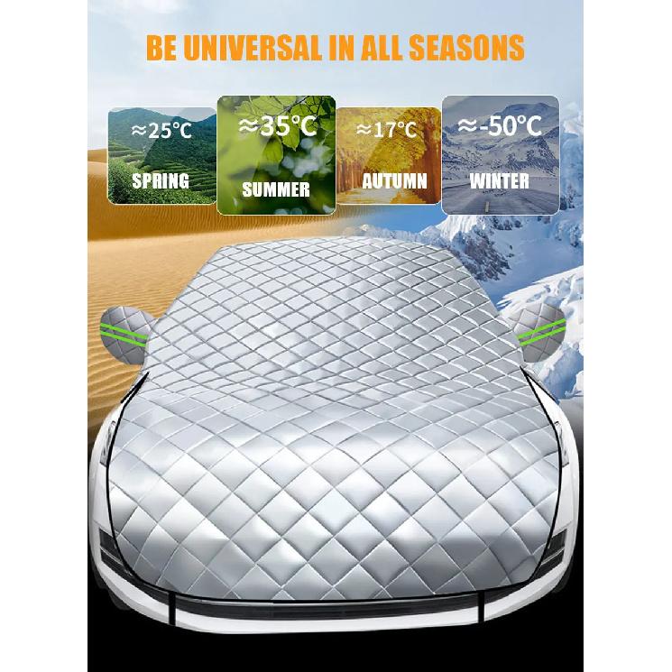 Car Covers Hail Protector Half Cover Protective Exterior Awning Sunshield Anti-hail Outdoor Waterproof Universal Windshield Dust