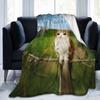 Hello Meowl CatOwl  Blanket Flannel Decoration  Multi-function Ultra-Soft Throw Blankets for Bed Couch Bedding Throws