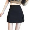 2024 Spring/Summer Black High-Waist Slimming Slit Bodycon Midi Skirt for Women