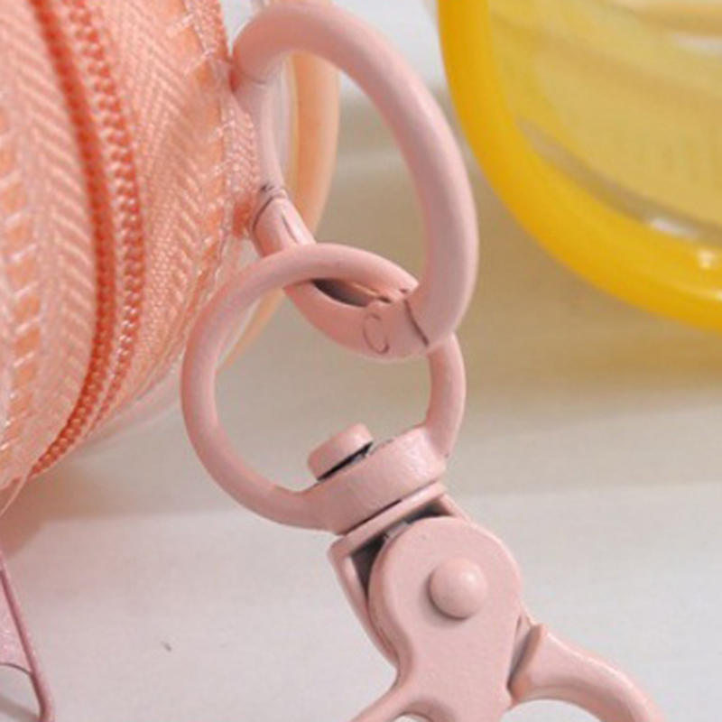 Small Clear Figure Display Bag with Keychain Portable Zipper Waterproof Mini Doll Pouch Carrying Case for Figures Collectibles