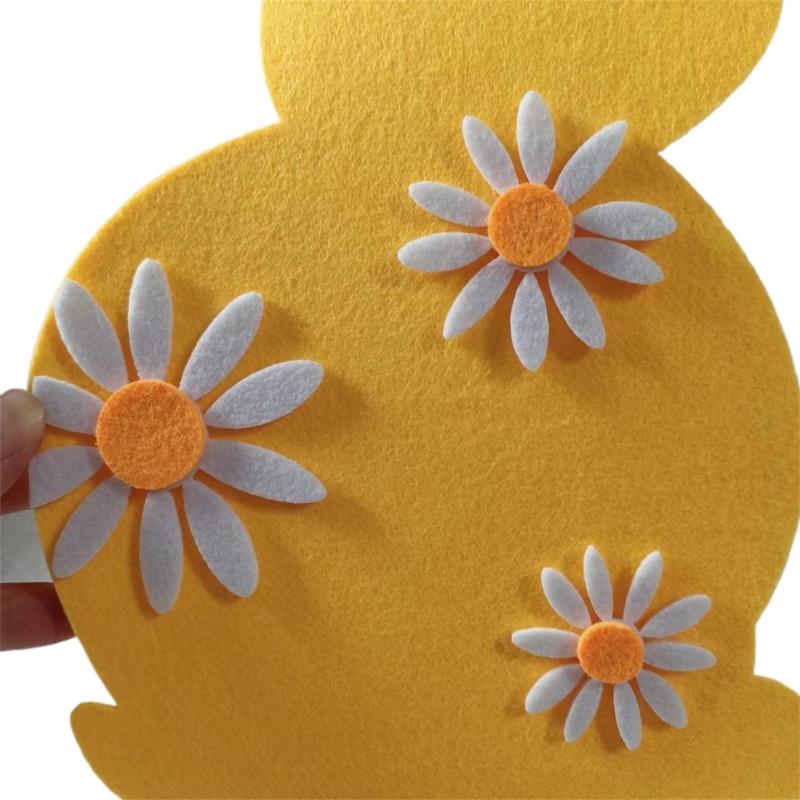 Easter Kids Eggs Tote Bags Basket Felt Cloth Rabbit Easter Basket Candy Toy Storage Handbag DIY For Festival Party