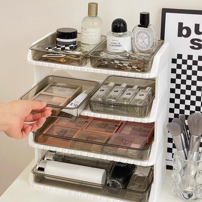 Cosmetic Organizer Makeup Storage Box Desktop Office Multi-function Organizing Box Table Clear Drawer Multi-layers Storage Racks