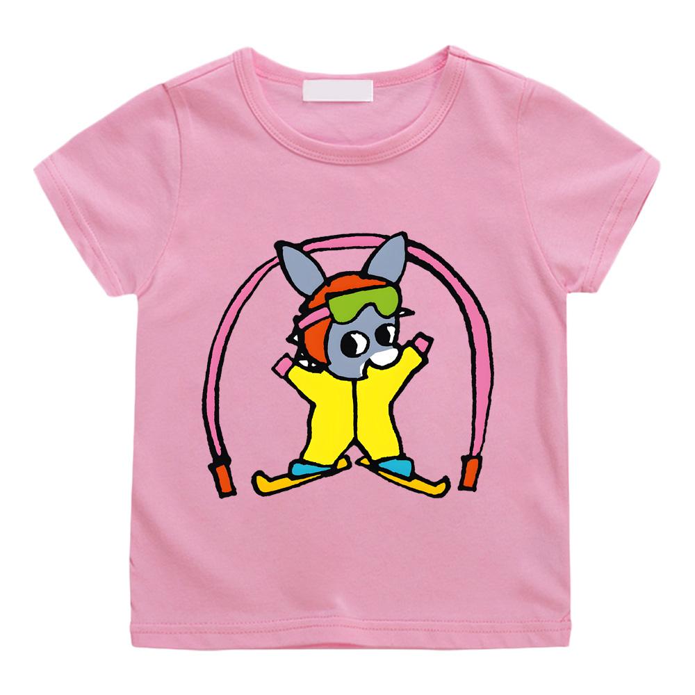 Nuovo Stile Alberi T-shirt per Bambini Lane Trotro Stampa Cartone Animato Carino 100% Cotone T-shirt Girocollo Manica Corta Top Morbidi Vestiti Estivi T-shirt Anime