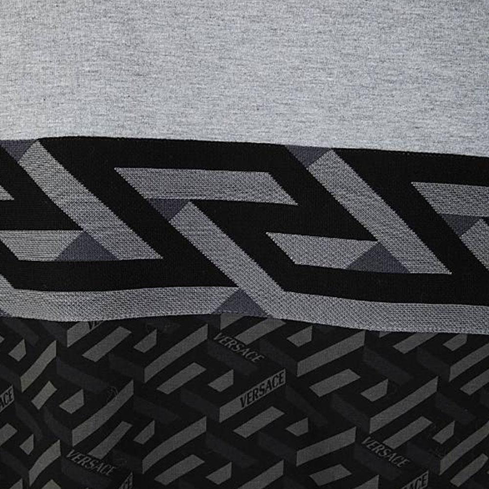Versace Jacquard Motif T-shirt Grey Men Streetwear 1006439-1A04407-5B050