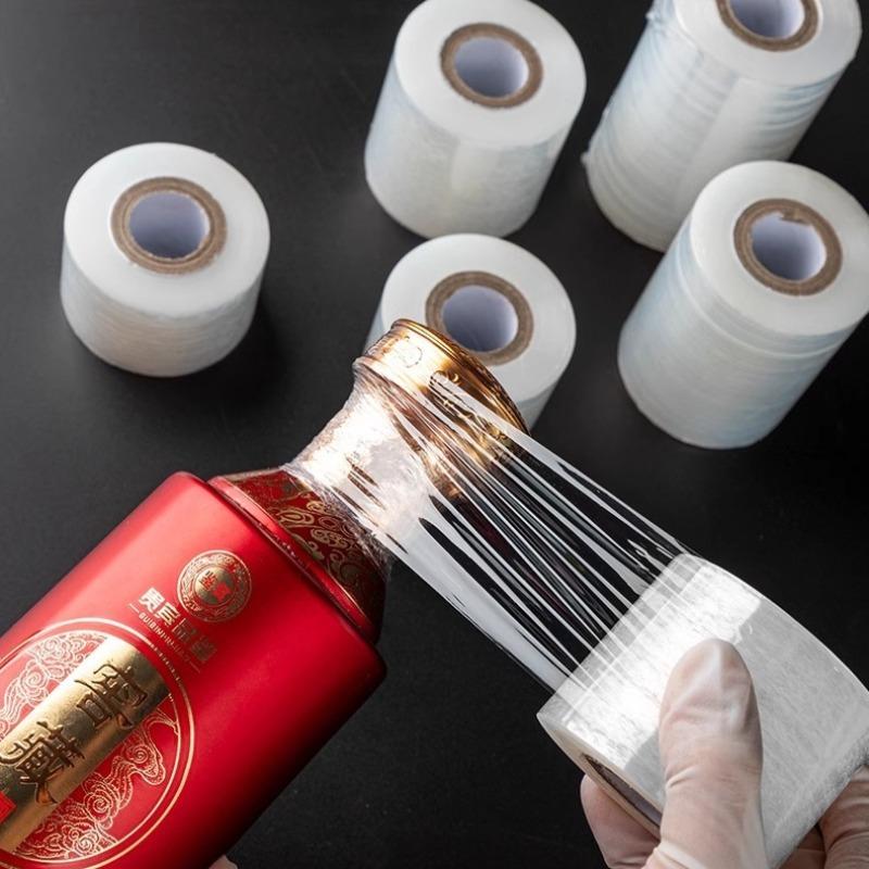 1pc 3cmx1500cm  Leak-Proof Stretchable Wine/Liquor Bottle Seal - Anti-Evaporation, Anti-Aging White Film for Secure Storage