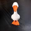 Mini White Goose Statue Miniature Goose Figurine Resin Animal Sculpture Home Office Outdoor Garden Table Decoration Ornament