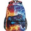 Spielcontroller Rucksäcke Für Mädchen Jungen Grundschultasche Feuer Elektrischer Funke Kinder Buchrucksack Personalisierter Tagesrucksack