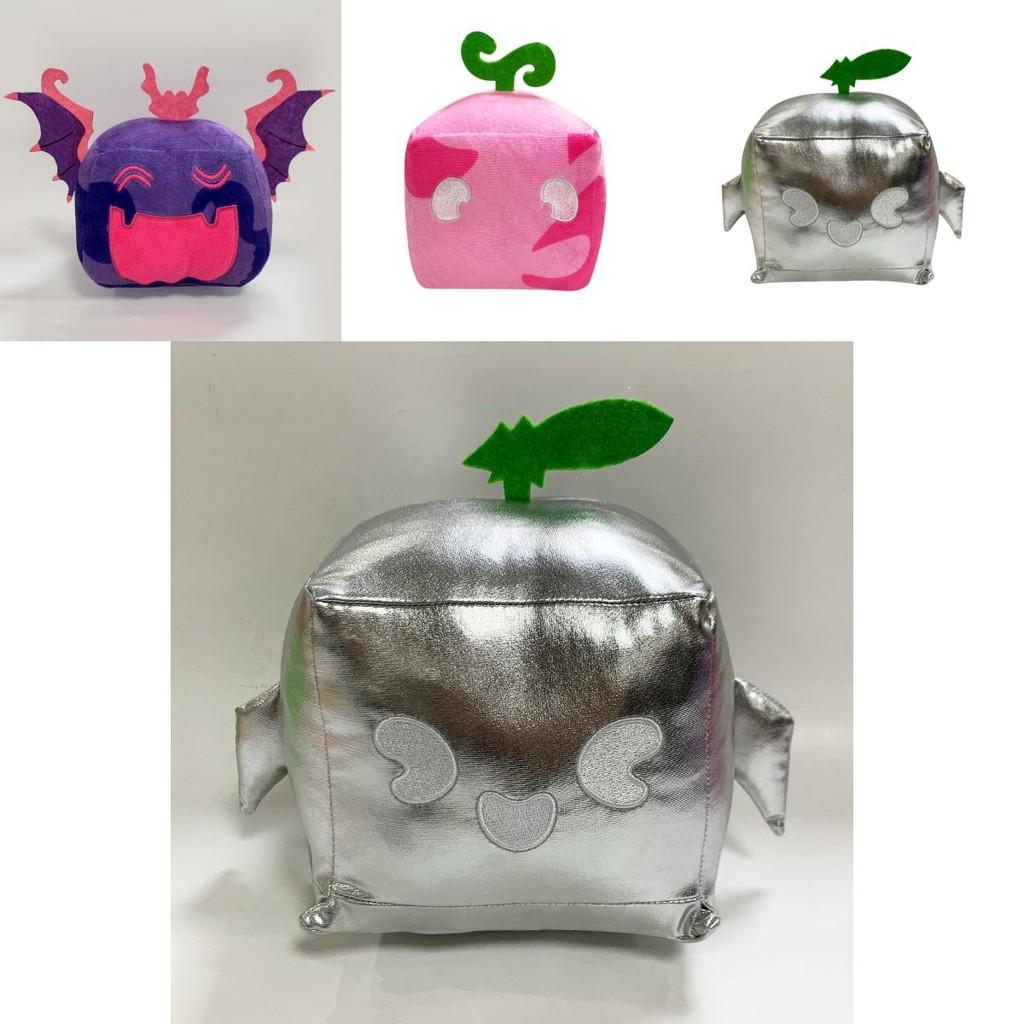 Blox Fruits Plüschtier in lila Leopardenbox Weiche und flauschige Tierfigur