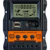 Solar Charge Controller 12V 24V Solar Panel Voltage Regulator LCD Display Dual USB Output Support for iPhone Charging