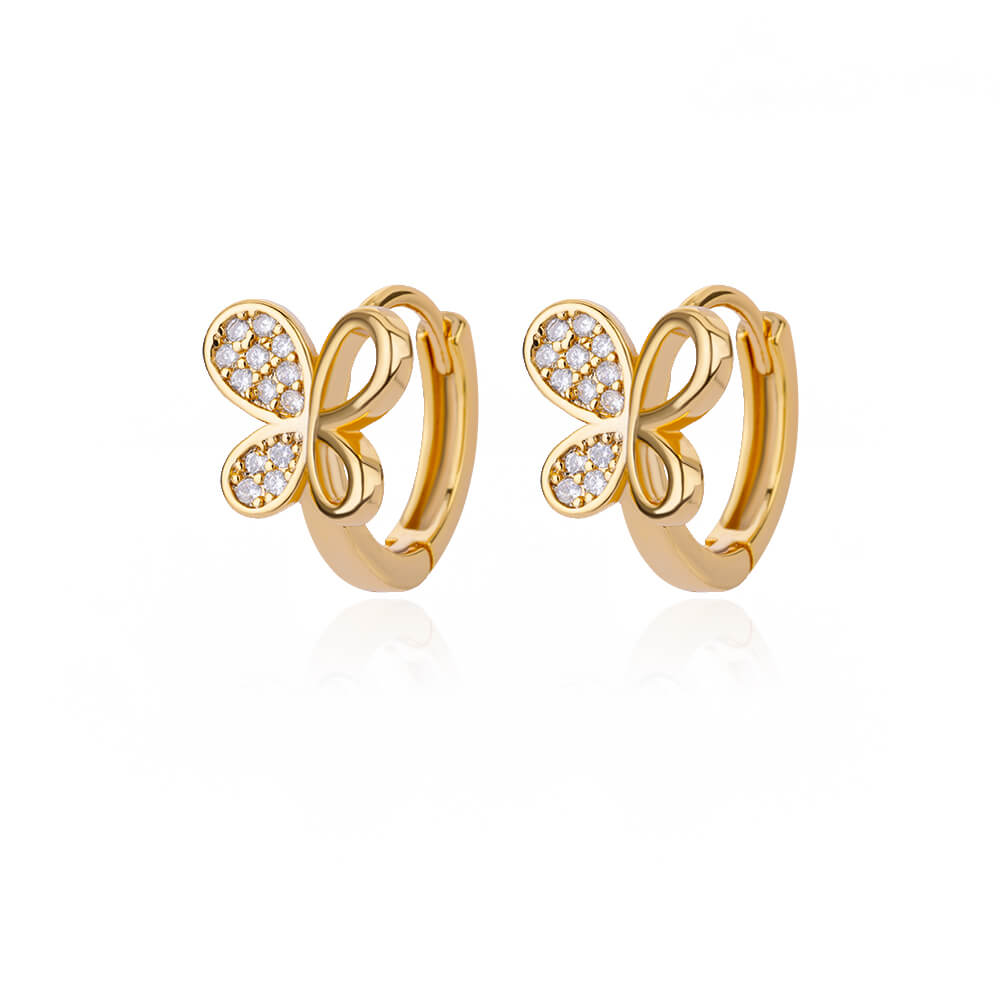 Fashion Rabbit Crystal Hoop Earrings For Women Zircon Leopard Head Owl Elephant Butterfly Earring Animal Jewelry Wedding Gift