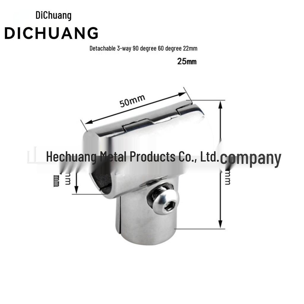 316 Stainless Steel 90° Open Body Pipe Clamp Tee, Marine Yacht Hardware, Mirror Polished