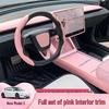 Tesla Model 3/Y/YL Pink Interior Dashboard and Console Decor Accessories