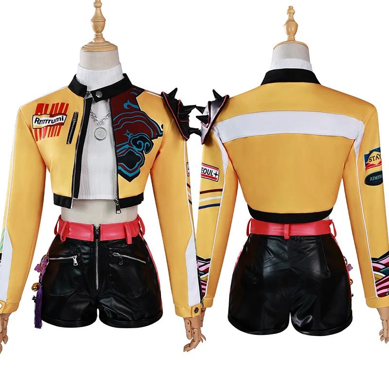 Rumi Mira Zoey Cosplay KPop Cosplay Kostyme Parykk 2026 Uniform Kvinner Jenter Halloweenfest Rollespill Antrekk for Voksen Barn