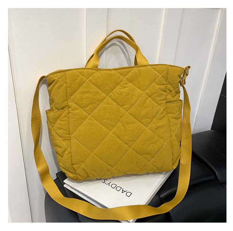 Spring and summer new casual fashion tote bag soft bag Japanese large capacity lightweight shoulder messenger bag shopping bag