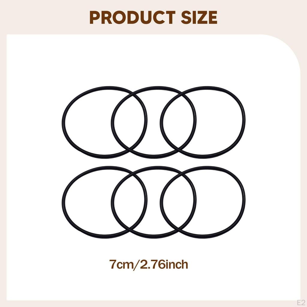 6 Pieces KT6808 Sealing Rings Accessories Practical Professional Convenient Wear Resistant