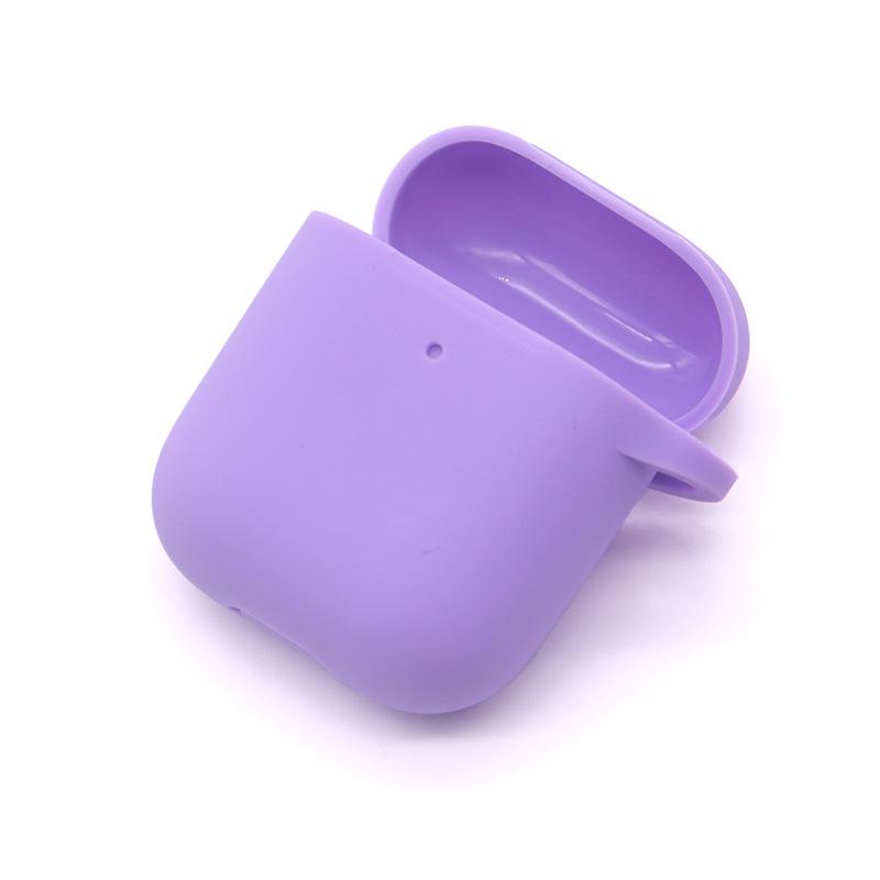 

Полностью закрывающий пыленепроницаемый силиконовый защитный чехол для Apple AirPods 2-го поколения AirPods 2nd Gen фиолетовый