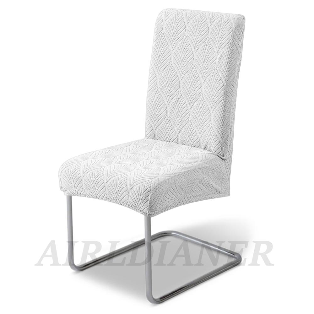 

Waterproof Fabric Chair Cover Leaf Pattern Jacquard Chair Seat Slipcover Piain Dining Seat Case with TPU Membrane Restaurant 1PC