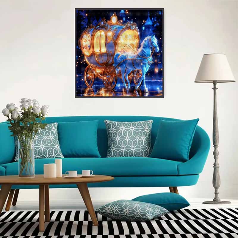 New Arrival 5D DIY Full Circle Diamond Painting "Carriage" Embroidery Cross Stitch Home Decor Gift