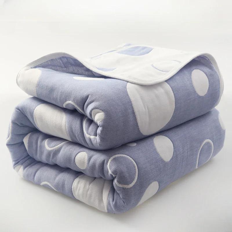 

Высококачественная хлопковая простыня, шестислойное марлевое полотенце, одеяло, летнее прохладное одеяло, детское детское одеяло, одеяло для взрослых, постельные принадлежности 90x100cm