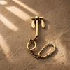 Brass Anchor Keychain Nautical Ship Anchor Key Ring Maritime Gift Handmade Accessory