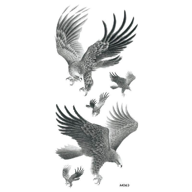Realistic Bright Animal Totem Waterproof Rose Tattoo Stickers