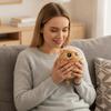 Fluffy Soft Big Eyes Cat Plush Doll Round Stuffed Animals Cat Round Plush Toys  Home Decoration