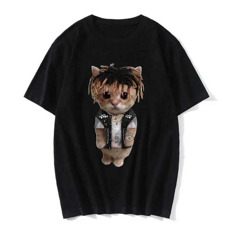 Funny Cat Print Women Casual T-Shirt Women Men Summer Harajuku T Shirts Girl Boy Casual Fashion Clothes