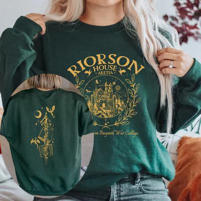 Riorson House Sweatshirt Fourth Wing Sweatshirts Basgiath War College Hoodie Men Women Long Sleeve Pullovers Riders Sweaters Top