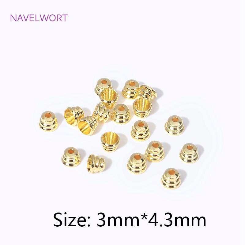 

18K Gold Plated Brass Small Bead Caps Cone Tassel Cap For Jewelry Making DIY Bracelets Necklace Beading Accessories Wholesale 20 pieces