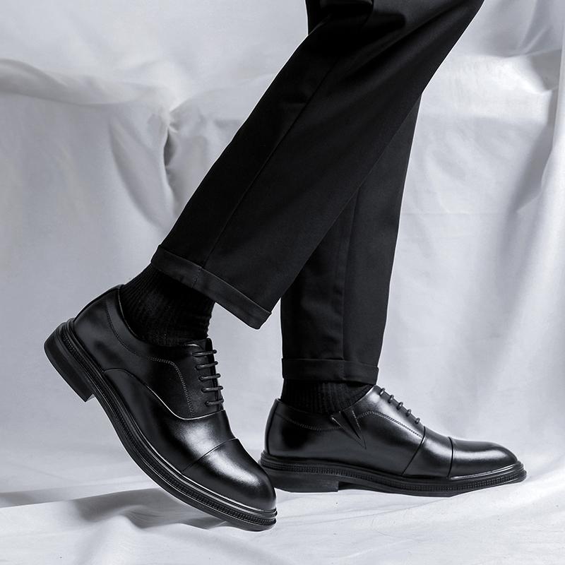Fashion Classic men's leather shoes Elegant gentleman luxury style design Party dress daily work High quality casual business shoes
