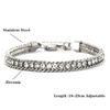 Luxury Men Tennis Bracelet Stainless Steel White Zirconia Chain Link Braslet Adjustable Gifts For Him Armband Herren Accessories