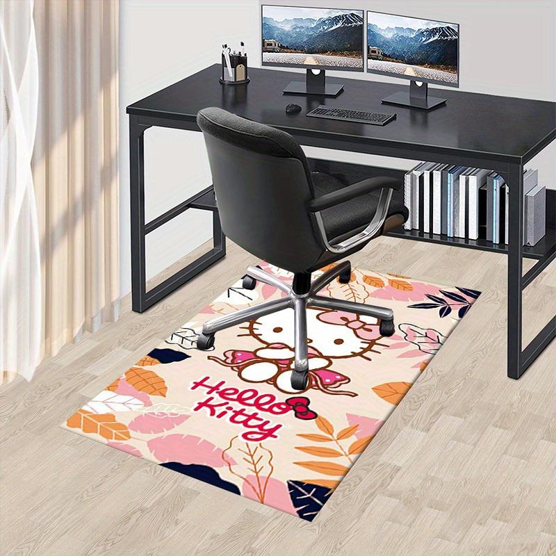 

1pc Hello Kitty Office Carpet Under Chair Mat Gift Universal Cute Cartoon Animal Rug for Room Decor Home Decorative Floor Covering Non-Slip 60cm by 90cm