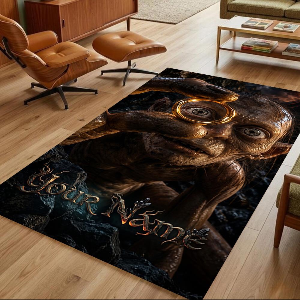 Lord Rings Customized Name Floor Mat Perfect for Dormitory Outdoor Dining Room Decorate Room Antislip Carpet Anime Office Decor