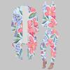 Plus Size Floral Print 3 Piece Outfit, Long Sleeve Open Front Cardigan Cami Top Leggings Set for Women